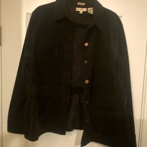 Black xl Jones New York Sport Corduroy button up Jacket